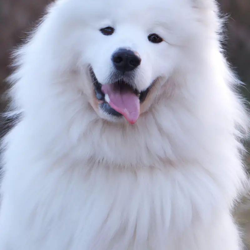 Samoyed dog playing flyball