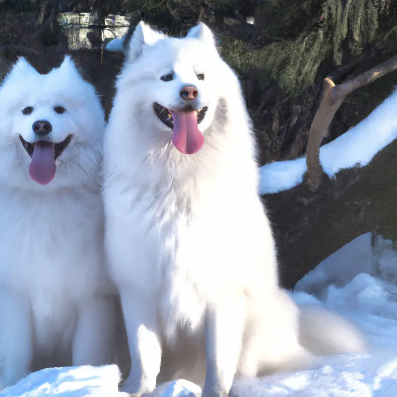 Samoyed in apartment.