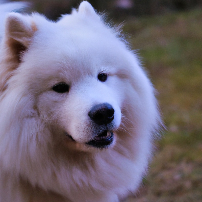 Samoyed in new home