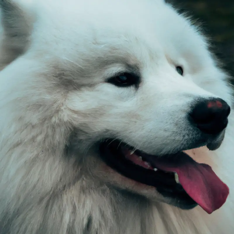 Samoyed playing fetch