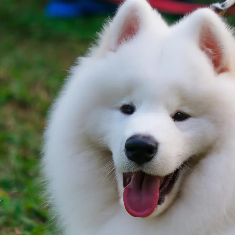 Smiling Samoyed Therapy Dog
