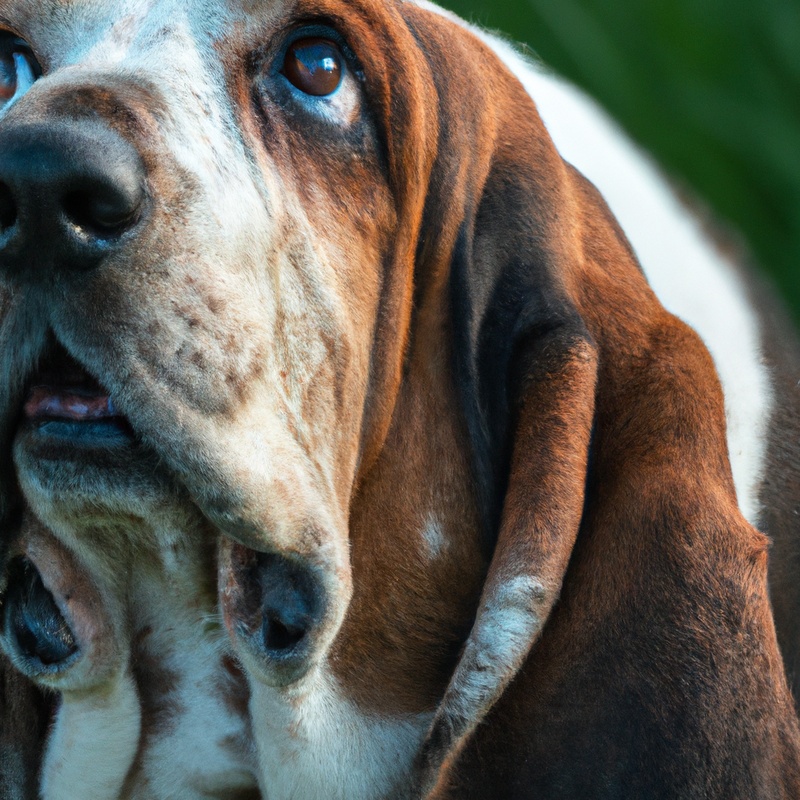 Smiling therapy Basset Hound