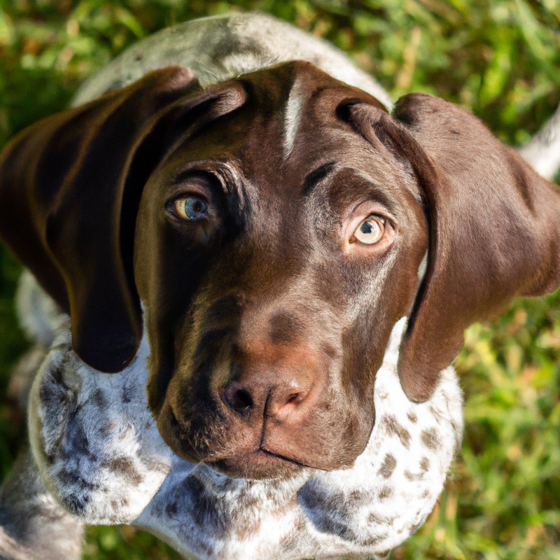 Stressed German Shorthaired Pointer.