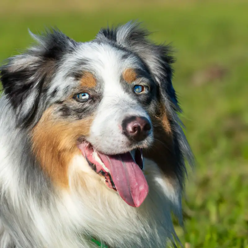 Trained Australian Shepherd staying off a couch.