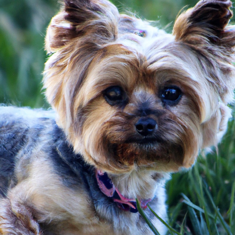 Trained Yorkie in action.
