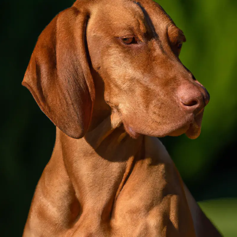 Vizsla digging yard.