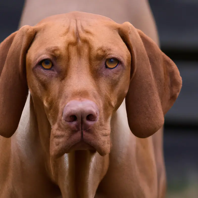 Vizsla enjoying nail filing.