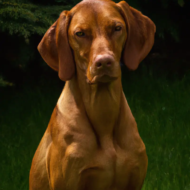 Vizsla exercising indoors