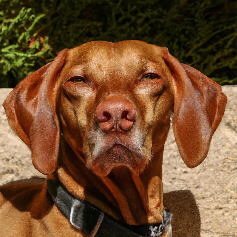 Vizsla nail trimming.