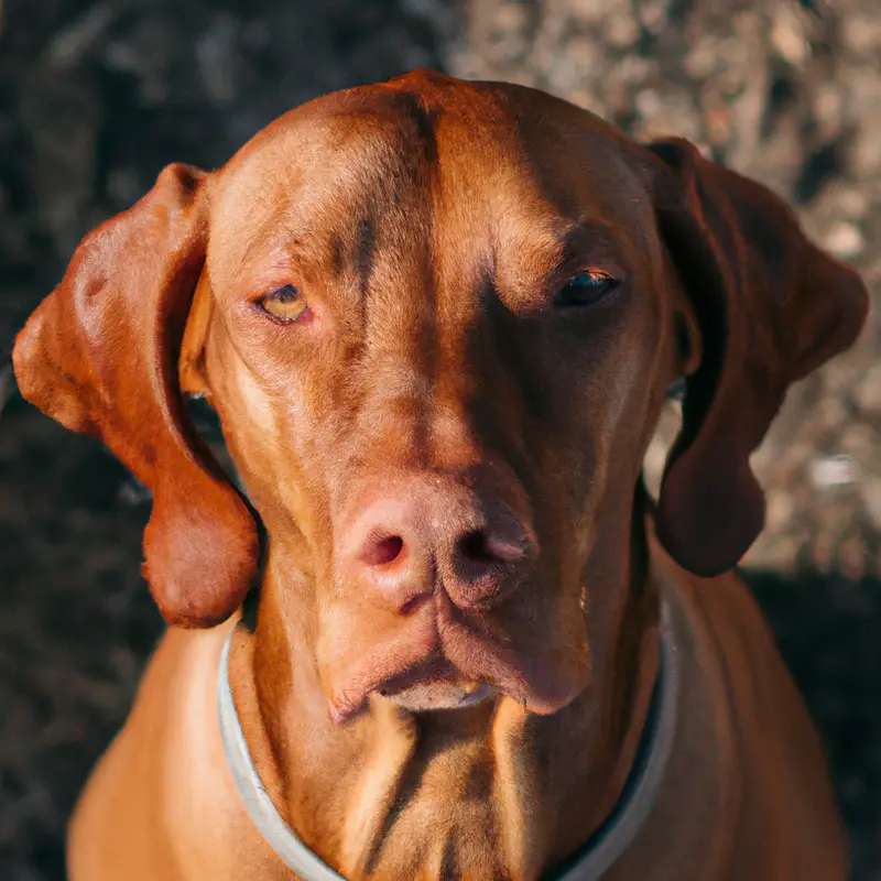 Vizsla resting peacefully