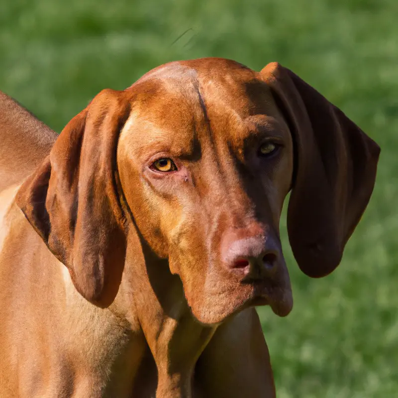 Vizsla wagging tail.