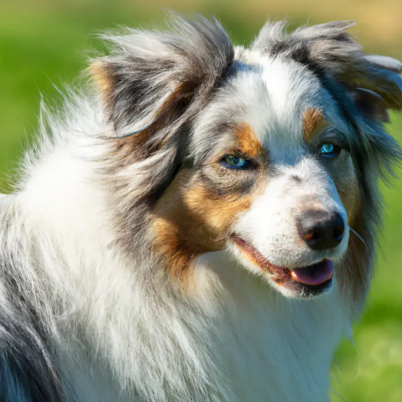 Well-Trained Australian Shepherd Mastering Insect Friendship