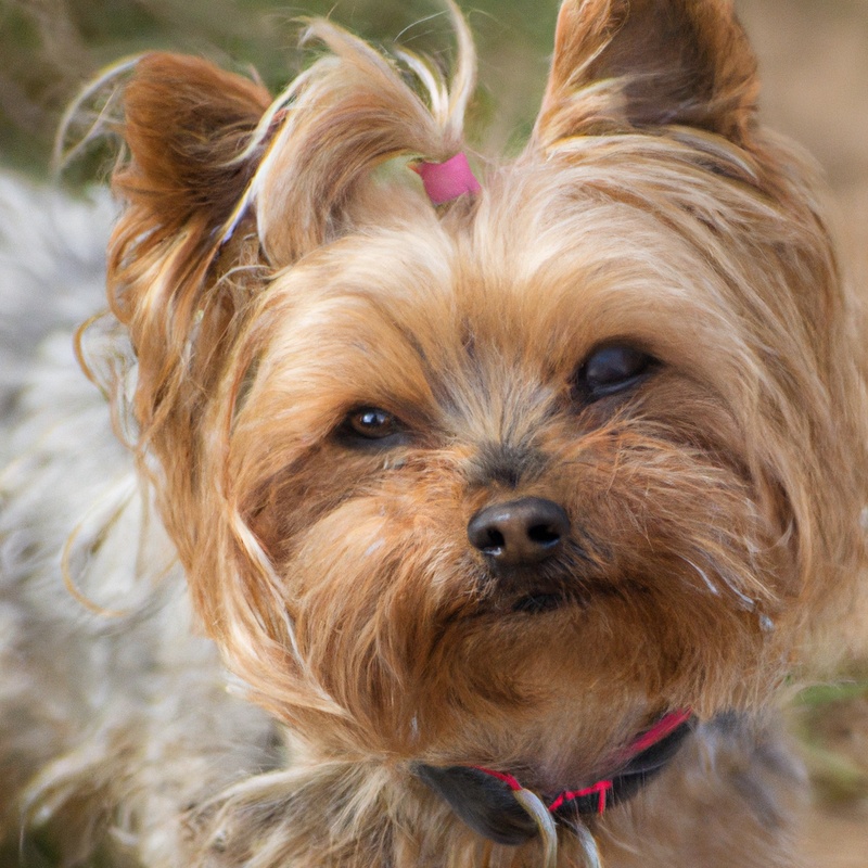 Yorkshire Terrier chewing furniture.