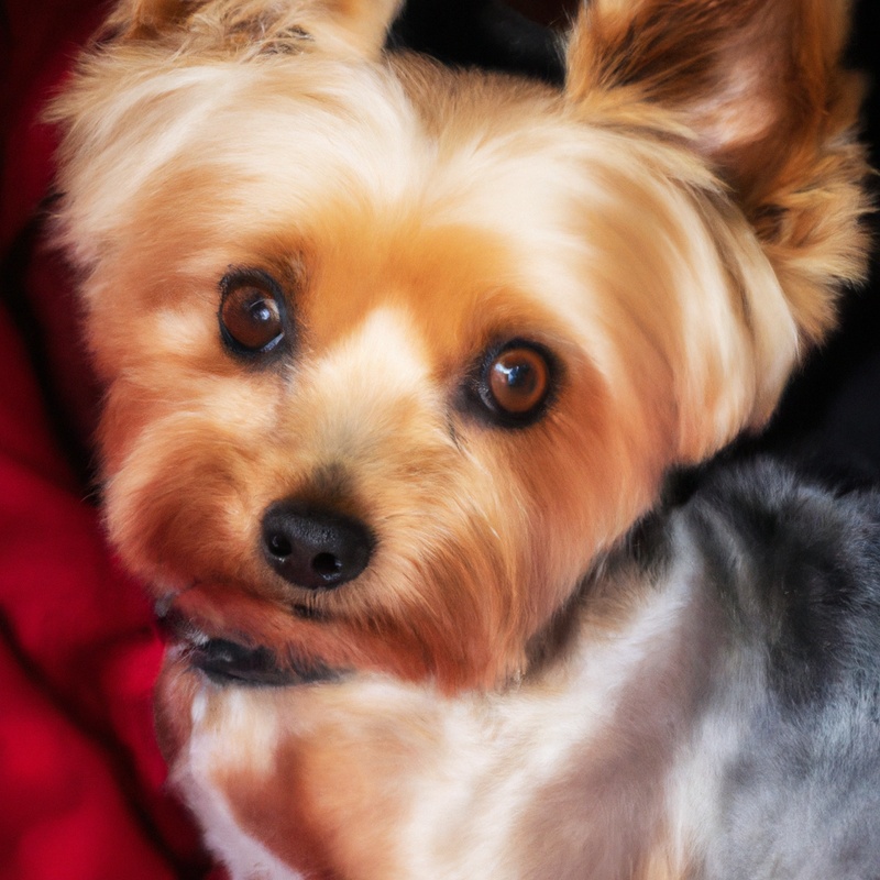 Yorkshire Terrier chewing.