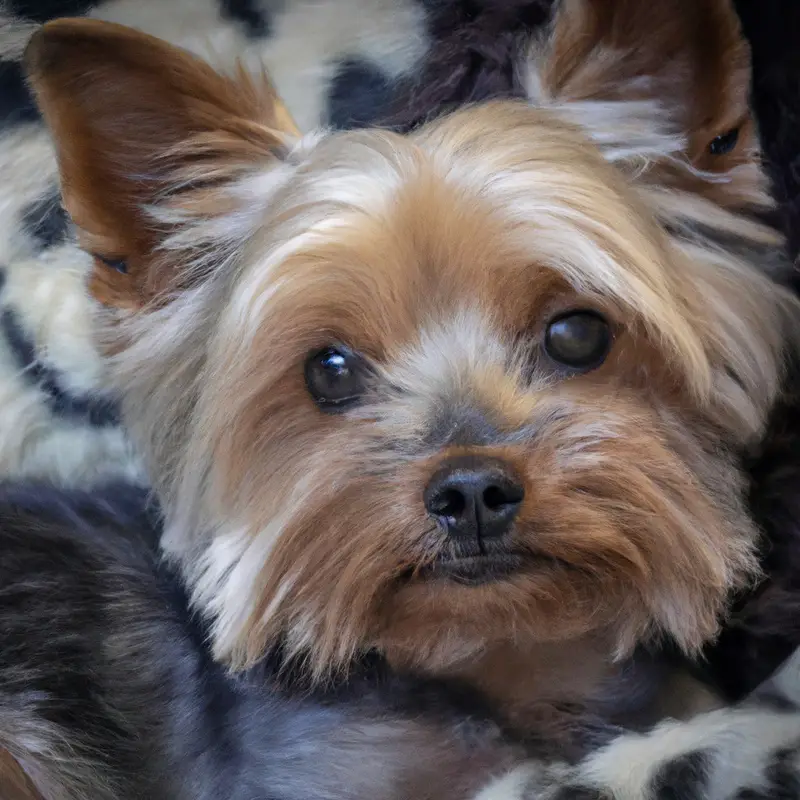 Yorkshire Terrier ear cleaning.