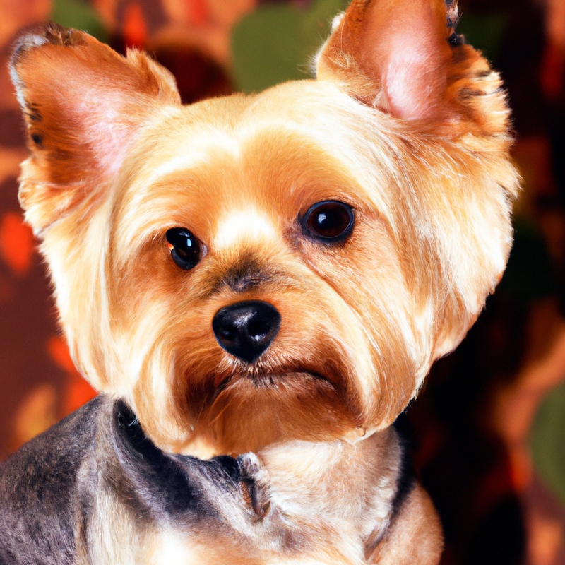 Yorkshire Terrier holding toy