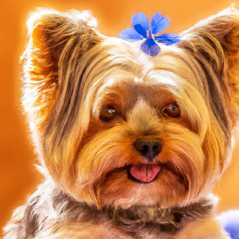 Yorkshire Terrier in apartment.