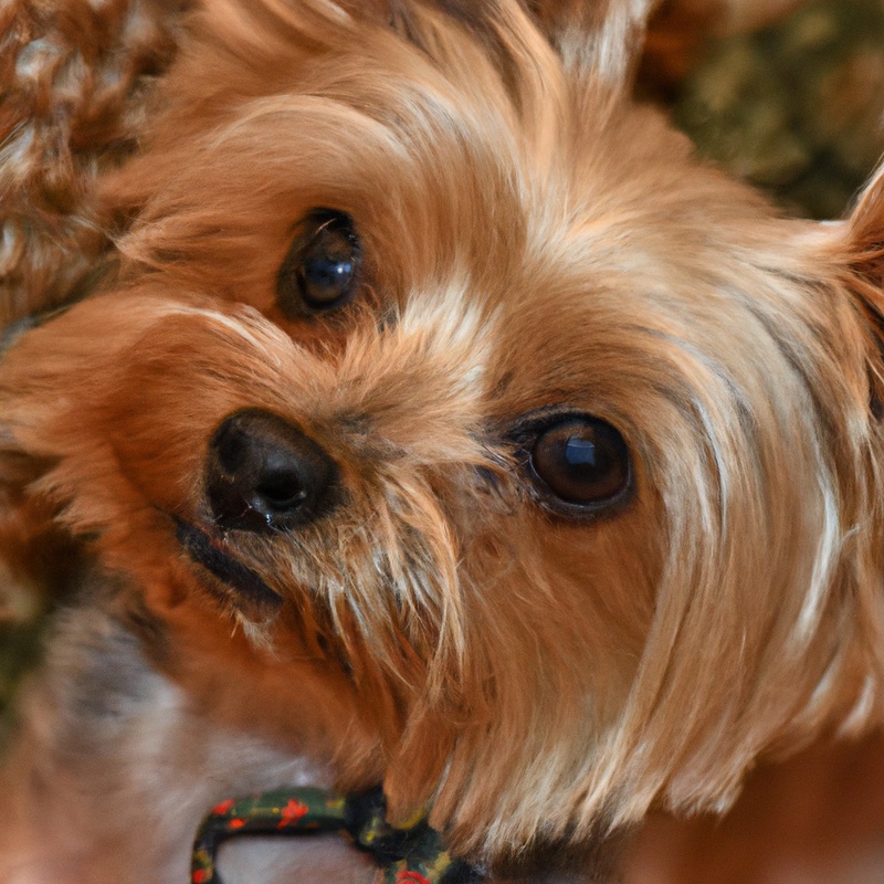 Yorkshire Terrier in crate.