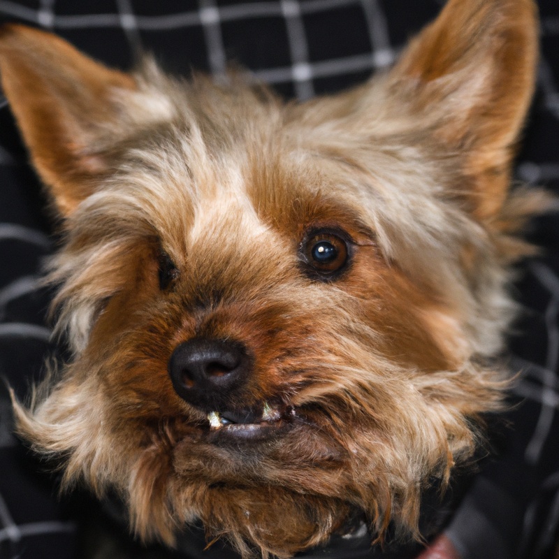 Yorkshire Terrier in suitcase.