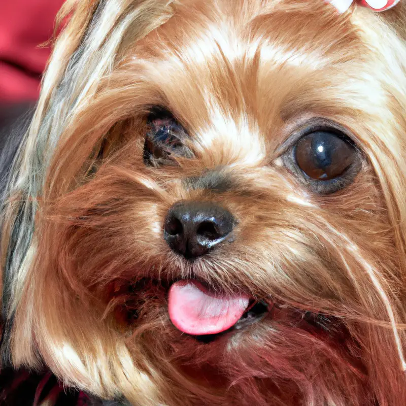 Yorkshire Terrier on treadmill.