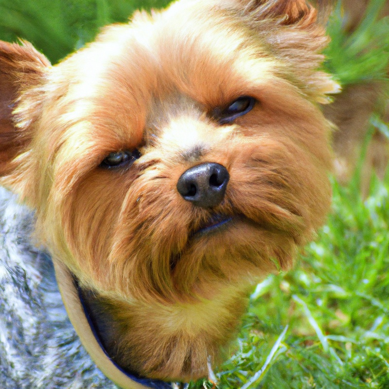 Yorkshire Terrier outdoors.