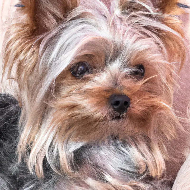 Yorkshire Terrier resisting temptation.