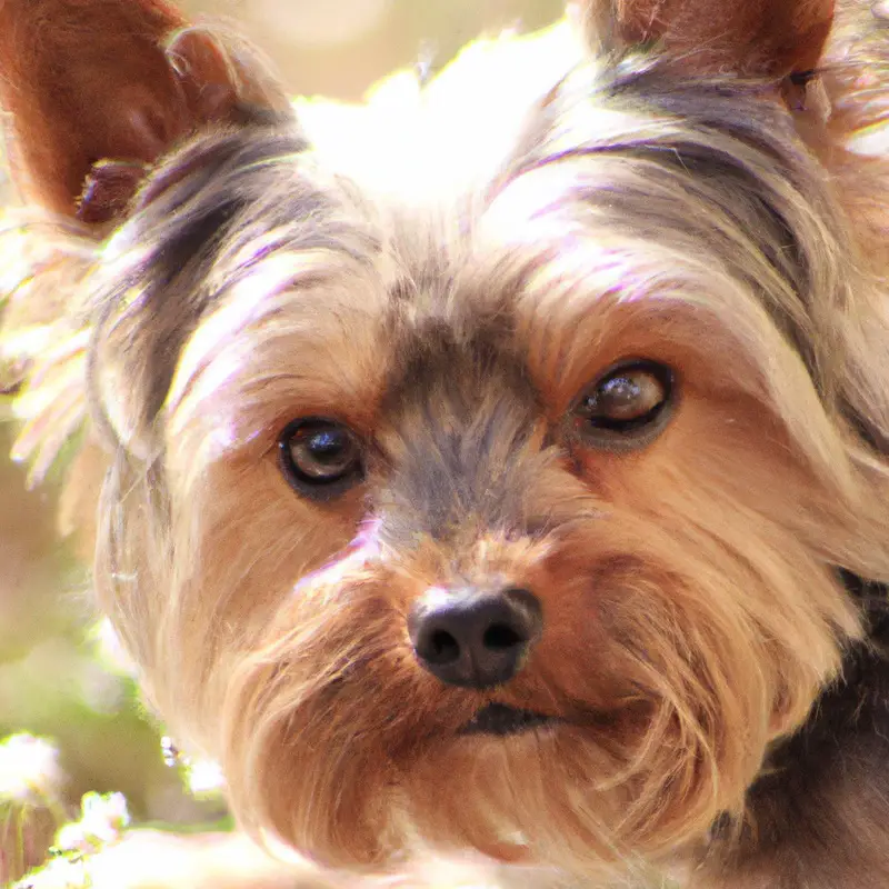 Yorkshire Terrier running outdoors.