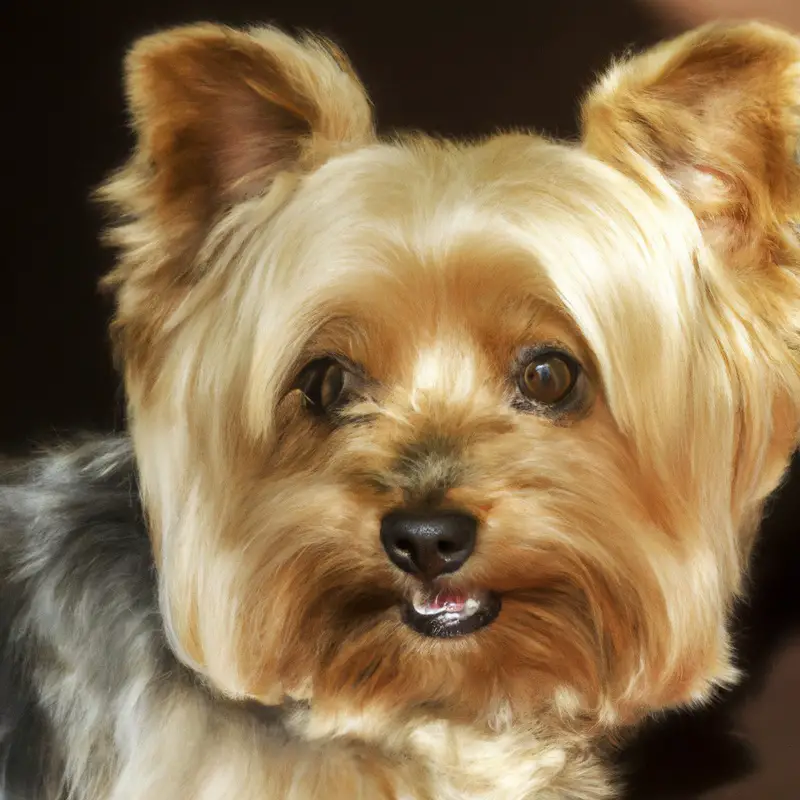 Yorkshire Terrier with a bow.