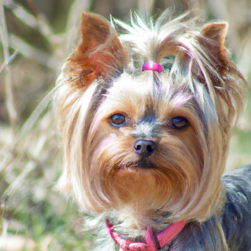 Yorkshire Terrier with long hair.