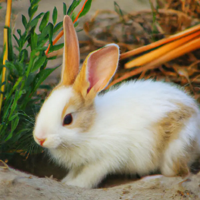 Curious bunny digging.
