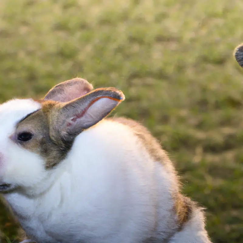 Curious rabbit digging.