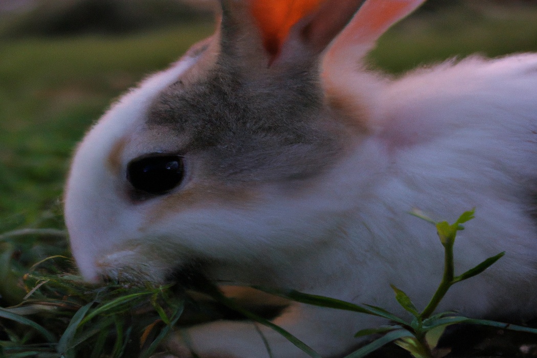 Curious rabbit exploring