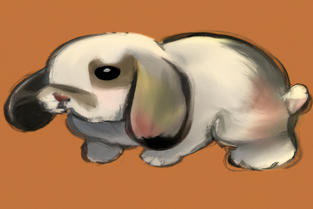 Fluffy baby bunny.