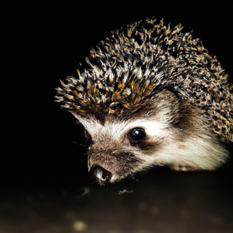 Hedgehog Foraging: Nose Sniffing.