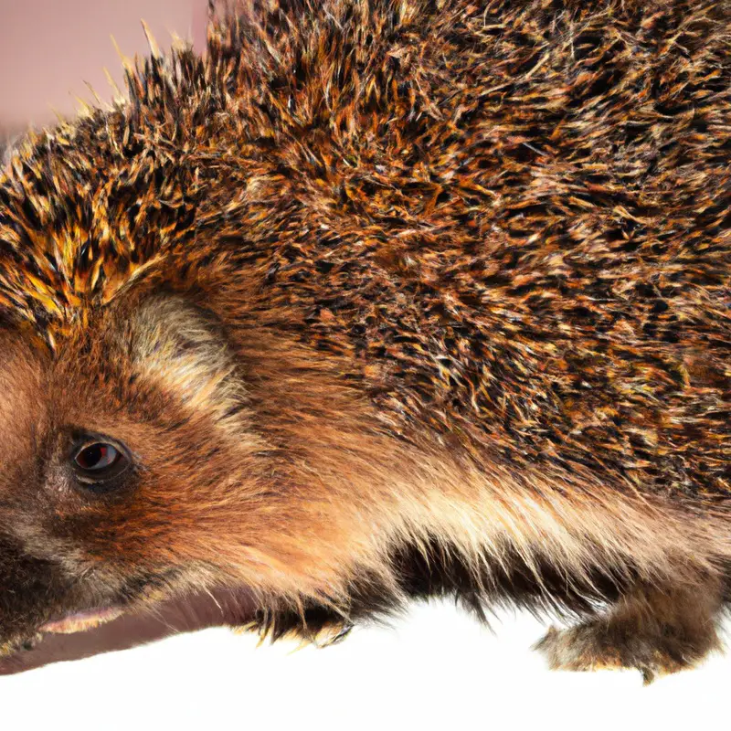 Hedgehog chasing ants.