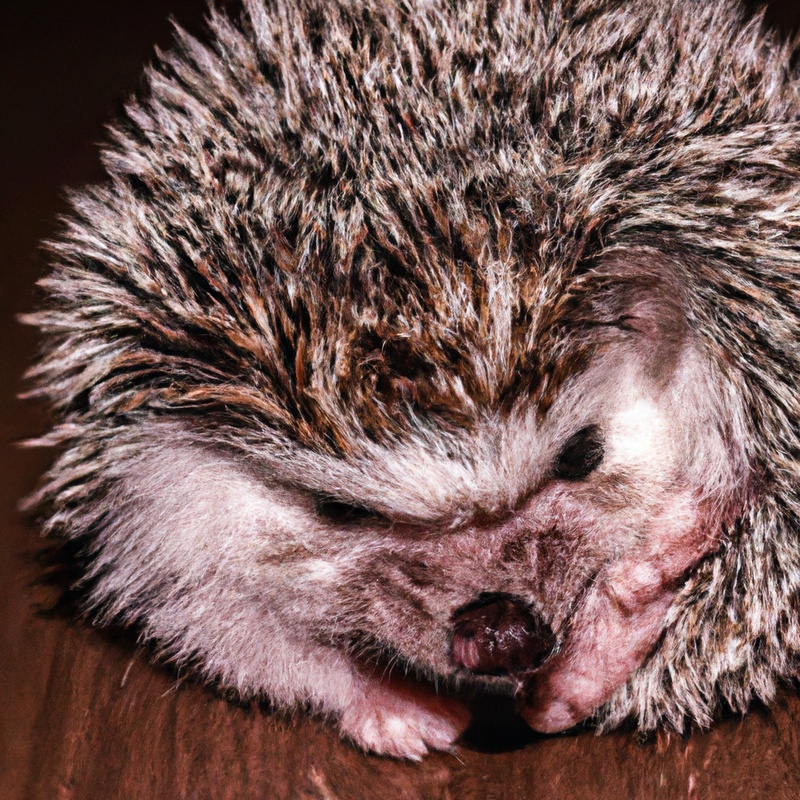 Hedgehog devouring snail.