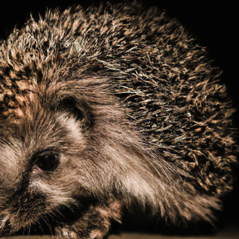 Hedgehog eating worms.