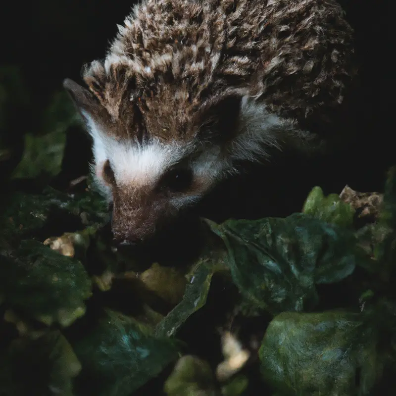 Hedgehog eliminates termites.