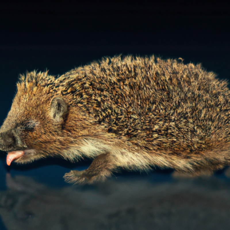Hedgehog encounters wildlife
