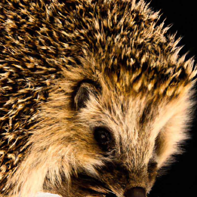 Hedgehog foraging.