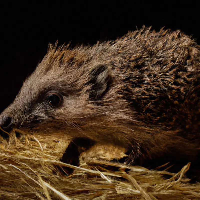 Hedgehog foraging urban