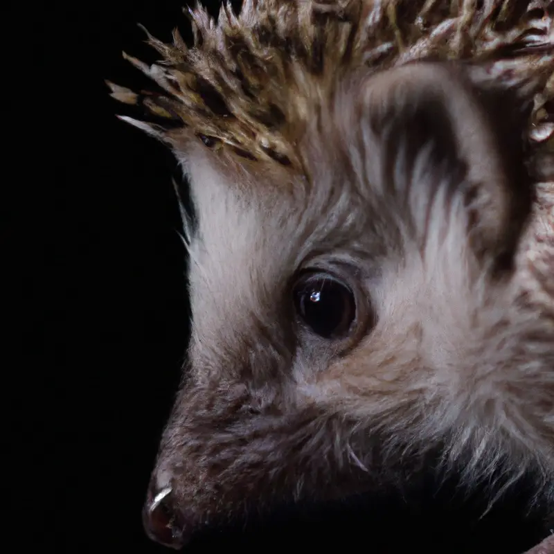 Hedgehog hunts aphids.