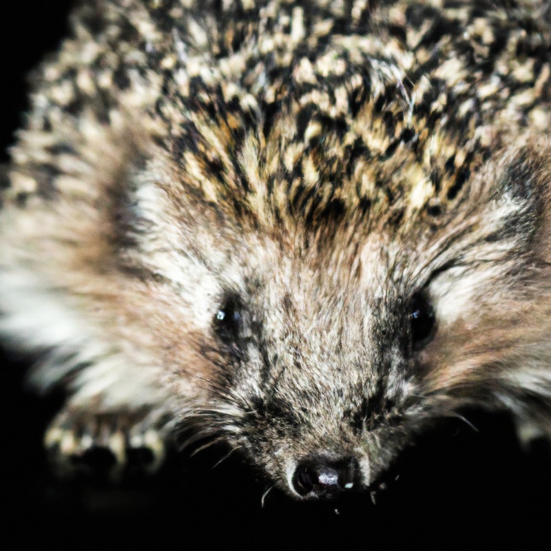 Hedgehog with food.