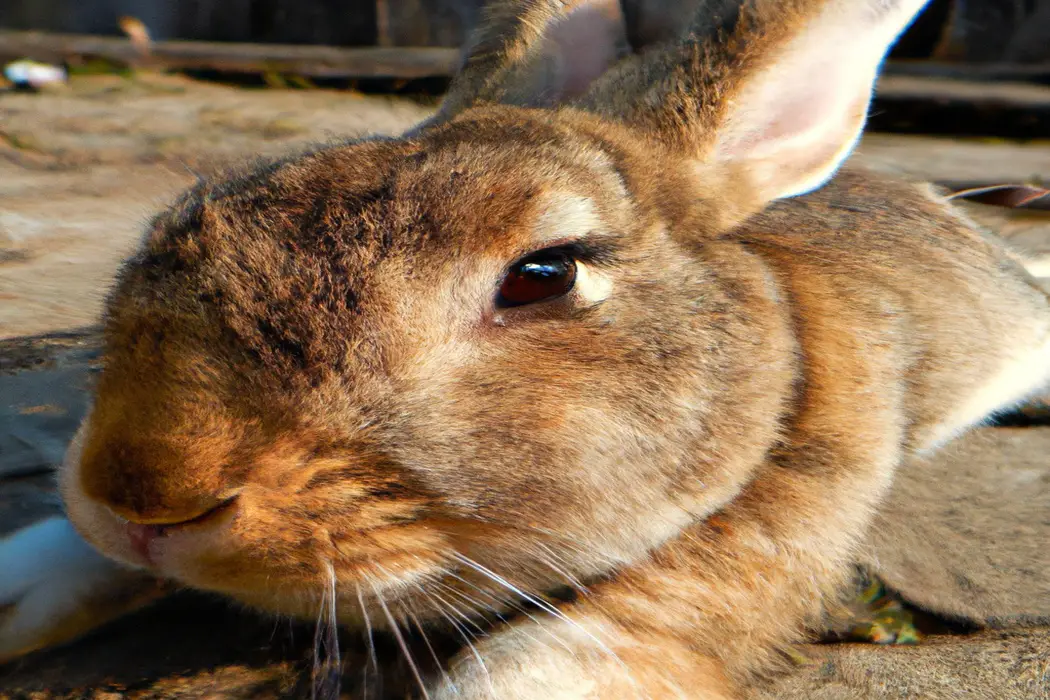 Rabbit Sniffing Intensely