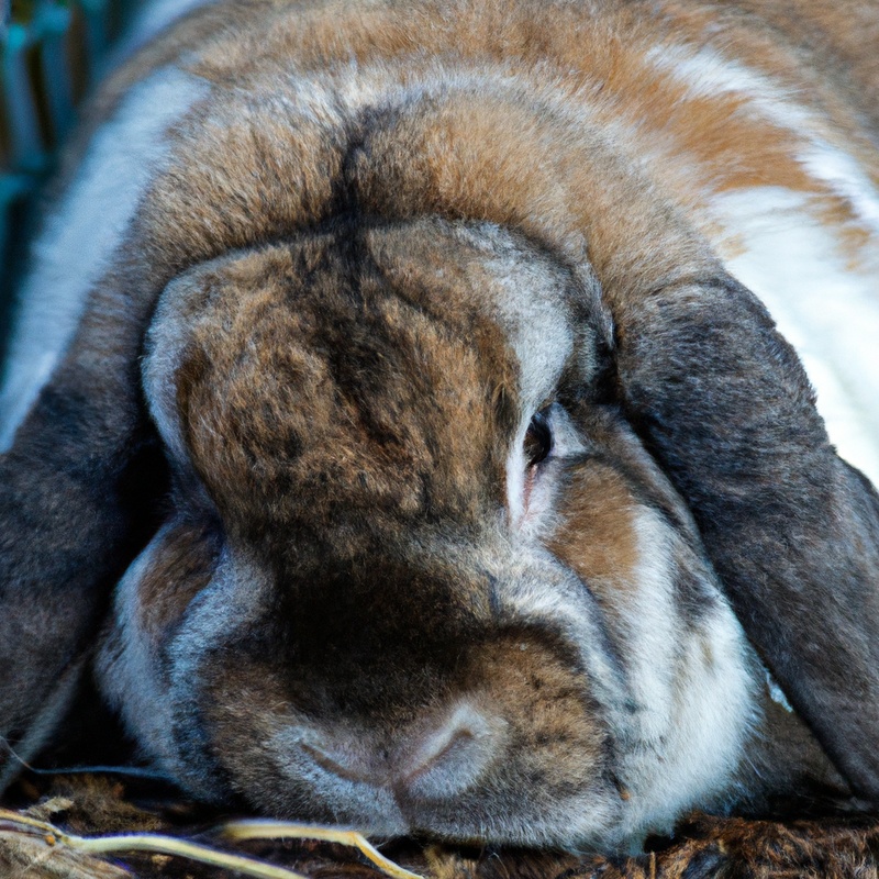 Stressed rabbit panting.