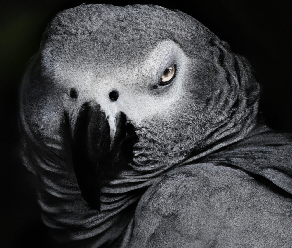 African Grey Parrot flying