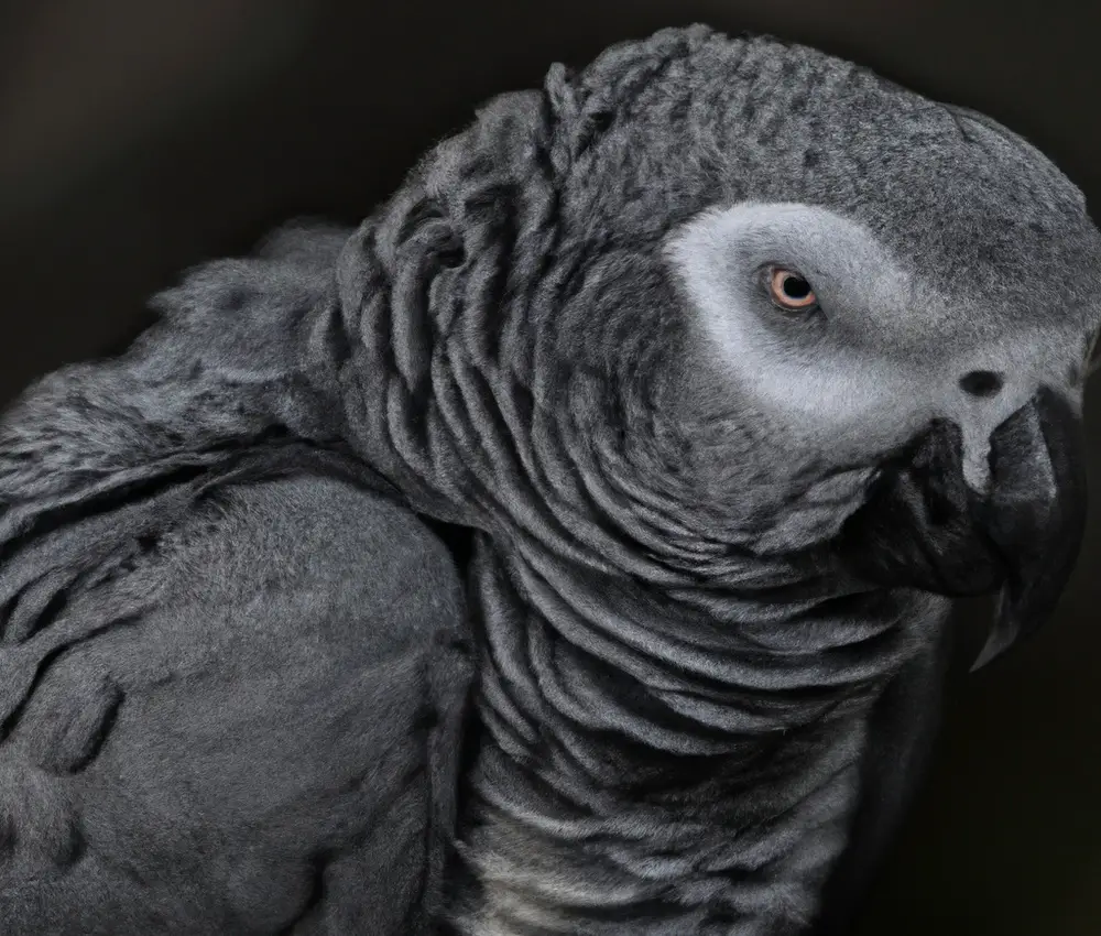African Grey Parrot interacting.