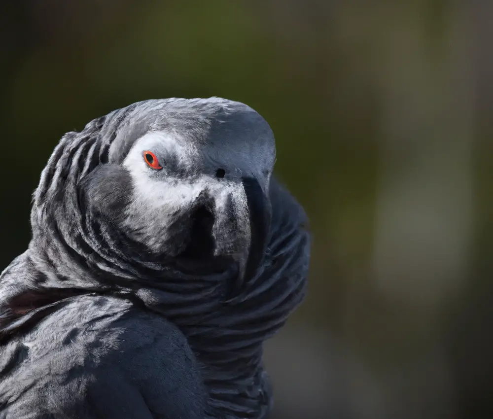 African Grey Parrot soaring