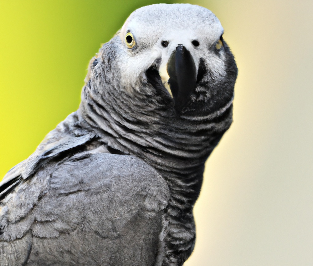 African Grey Parrots interacting
