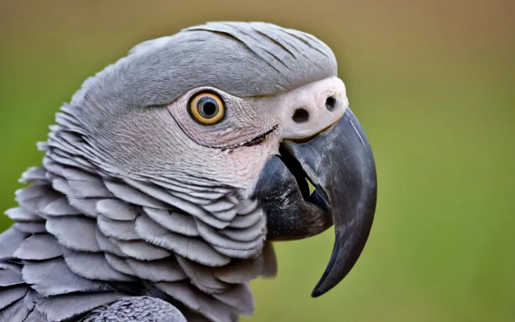 African grey eating biscuits